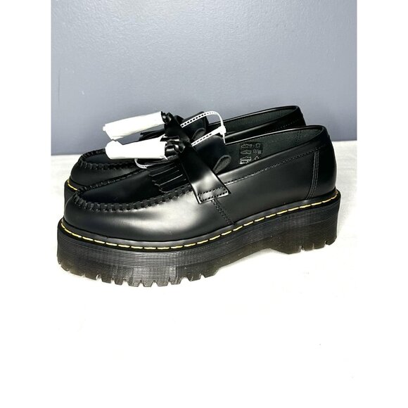 Dr. Martens Adrian Quad Shoes Womens 8 Black Tassel Loafer Chunky Thick Platform - Picture 4 of 13